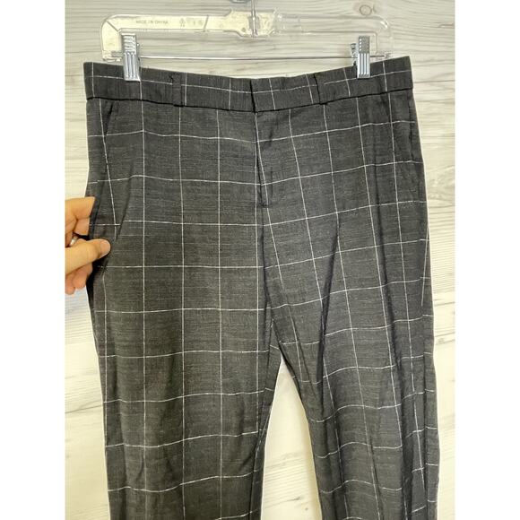 Banana Republic Pants Womens 4 Ryan Lurex Windowpane Wool Blend Office Workwear - Picture 3 of 13